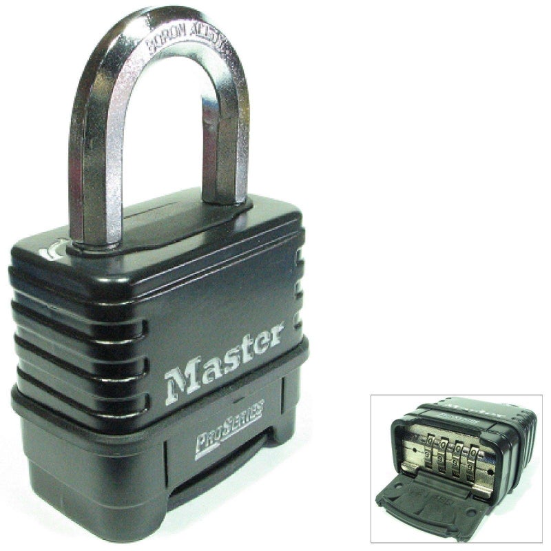 Master Lock MasterLock 1178D Combination Padlock, Die Cast Body, 3 Pack Black/Silver (Keyed Different) - Image 2